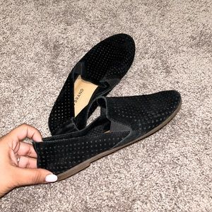 Suede slip on shoes